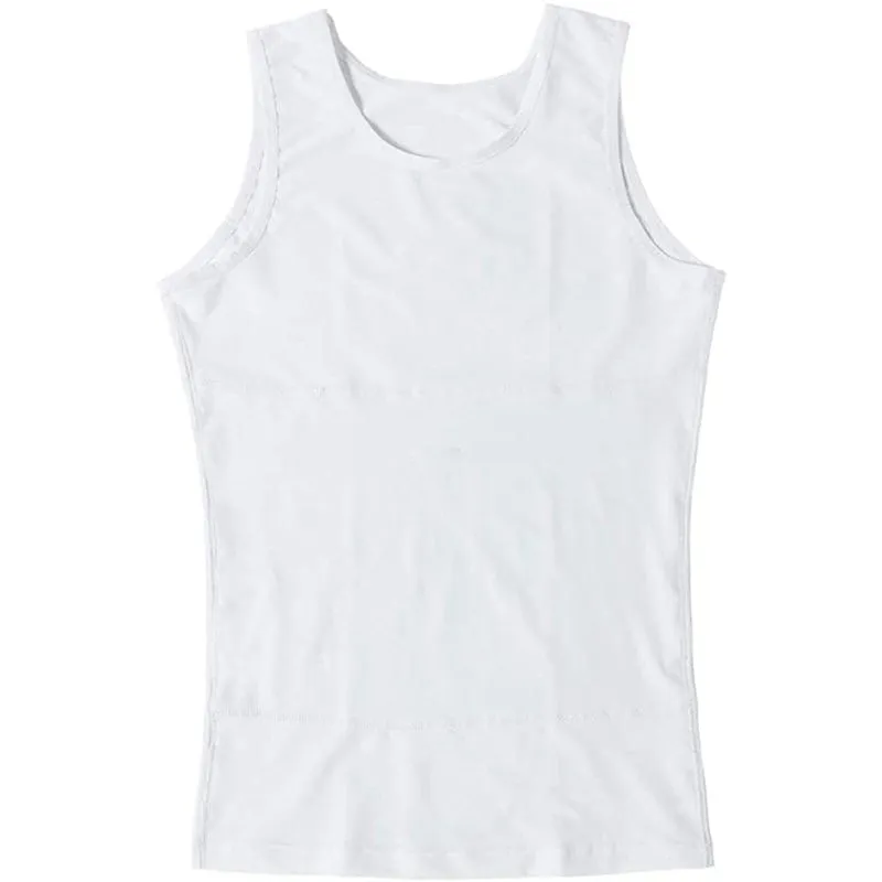 HANERDUN Men Compression Shirt Slimming Body Shaper Vest Tummy Control Shapewear Abdomen Undershirt