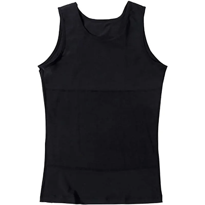 HANERDUN Men Compression Shirt Slimming Body Shaper Vest Tummy Control Shapewear Abdomen Undershirt