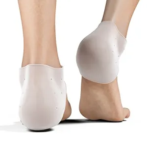 Heel Pain Relief Protectors [ Plantar Fasciitis Treatment ] 2 Pairs Foot Shoe Inserts for Achilles Tendonitis Tendon, Spurs, Fascia Support, Sore Feet, Bruised Foot Cracked Heels for Women and Men
