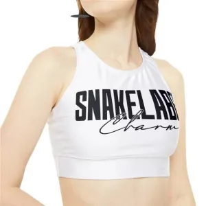 High Neck Crop Bikini Top with 4-Way Stretch & Racerback Support
