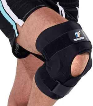 Hinged Knee Brace for Big & Wide Thighs, TIMTAKBO 4XL Knee Support,Compression Neoprene Knee Wrap for Knee Stabilizer ,Arthritis Pain,Ligament Injuries, Sprains, Patella Surgery-4XL fit thigh21.75-25"/calf20.5-22.5"