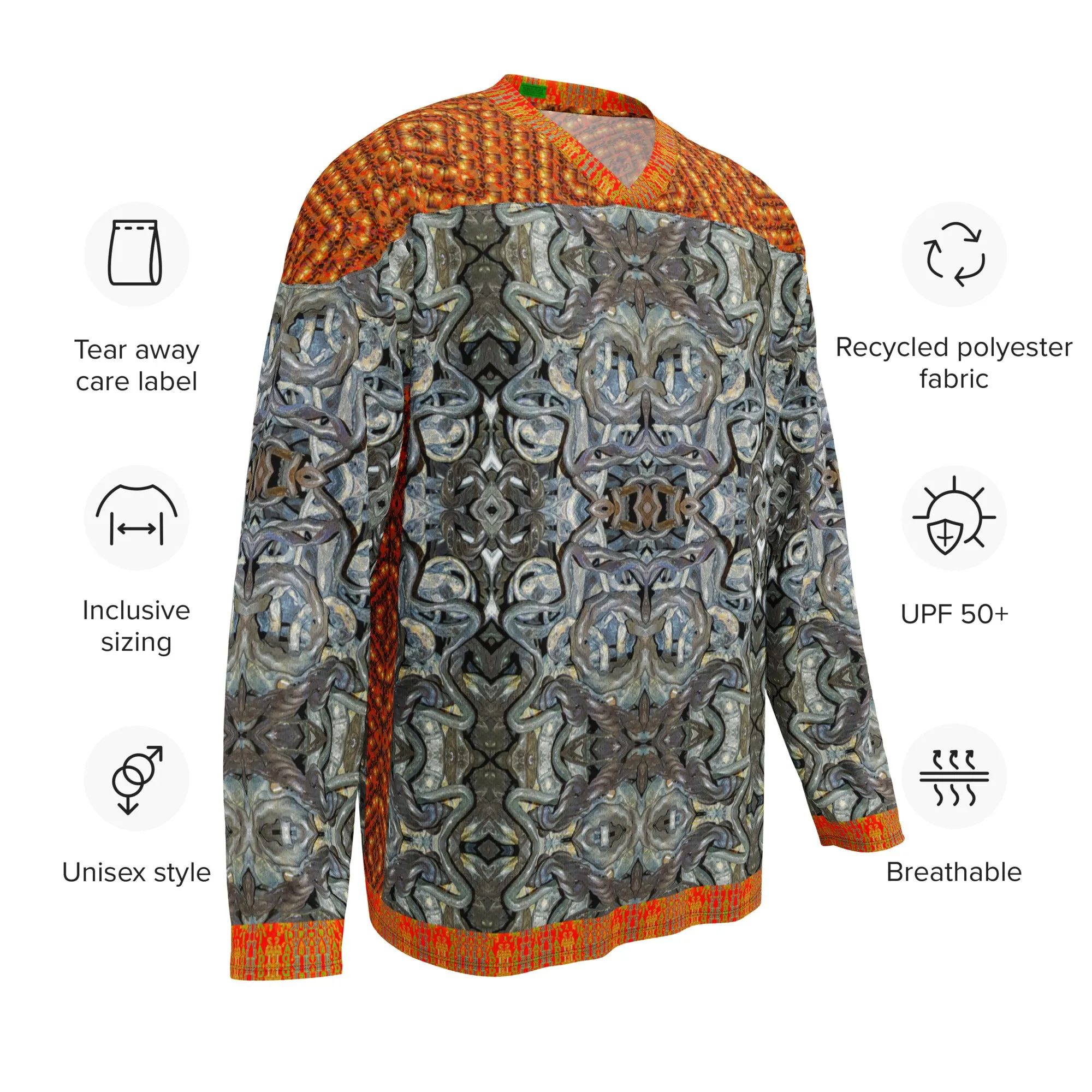 Hockey Jersey (Unisex)(Grail Night Hoard Virtus 8.2 Sugar Stick Twirl (Elder Gift) Orange Logo) RJSTHS2024 RJS