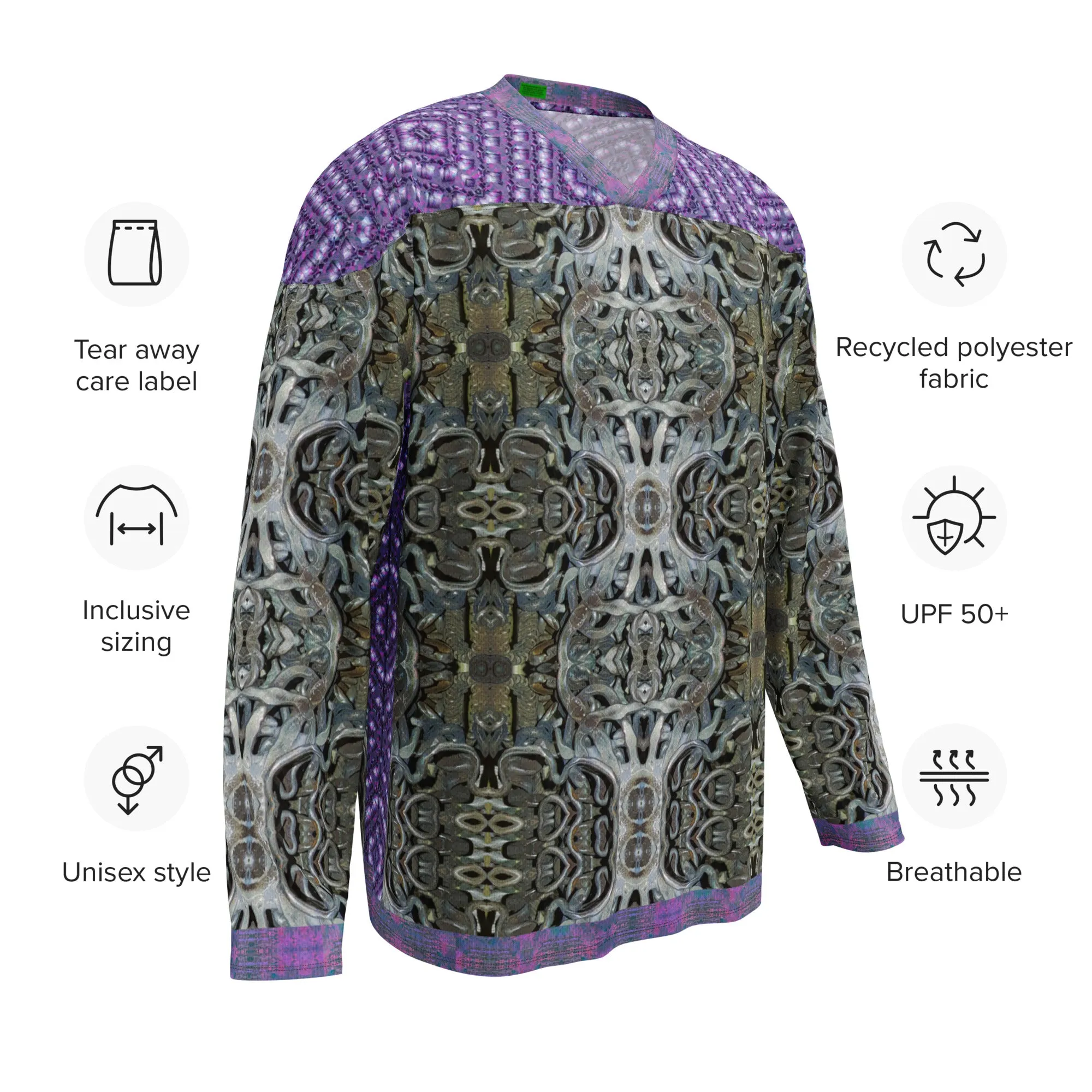 Hockey Jersey (Unisex)(Grail Night Hoard Virtus 8.6 Sugar Stick Twirl (Elder Gift) Purple Logo) RJSTHS2024 RJS