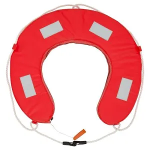 Horseshoe Lifebuoy YA Orange with reflective tape, whistle & grab loops