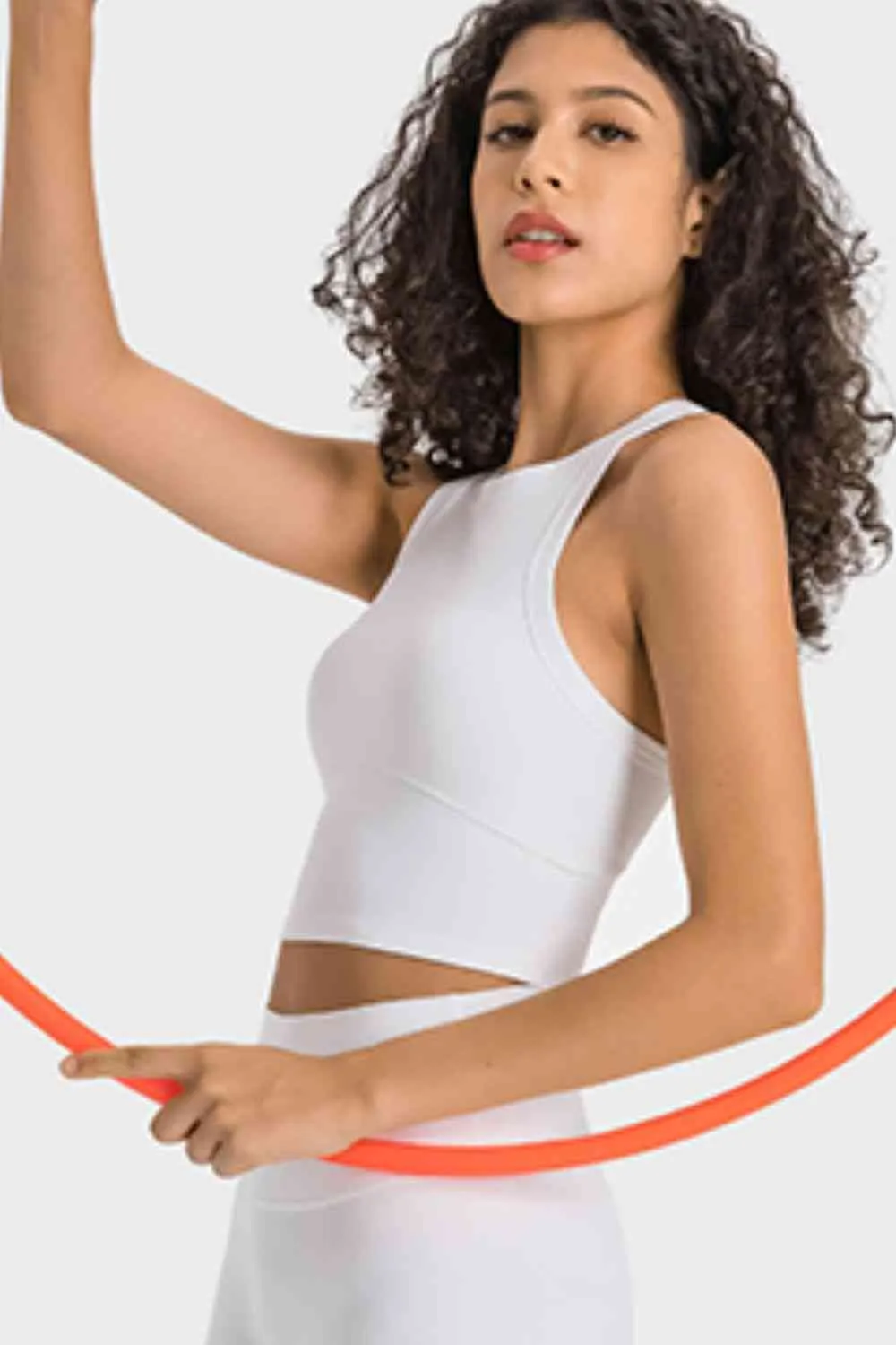 Ianna Racerback Cropped Sports Tank