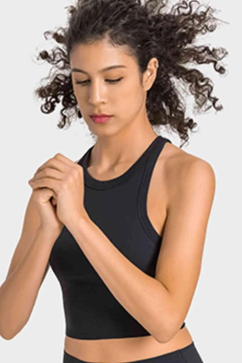 Ianna Racerback Cropped Sports Tank