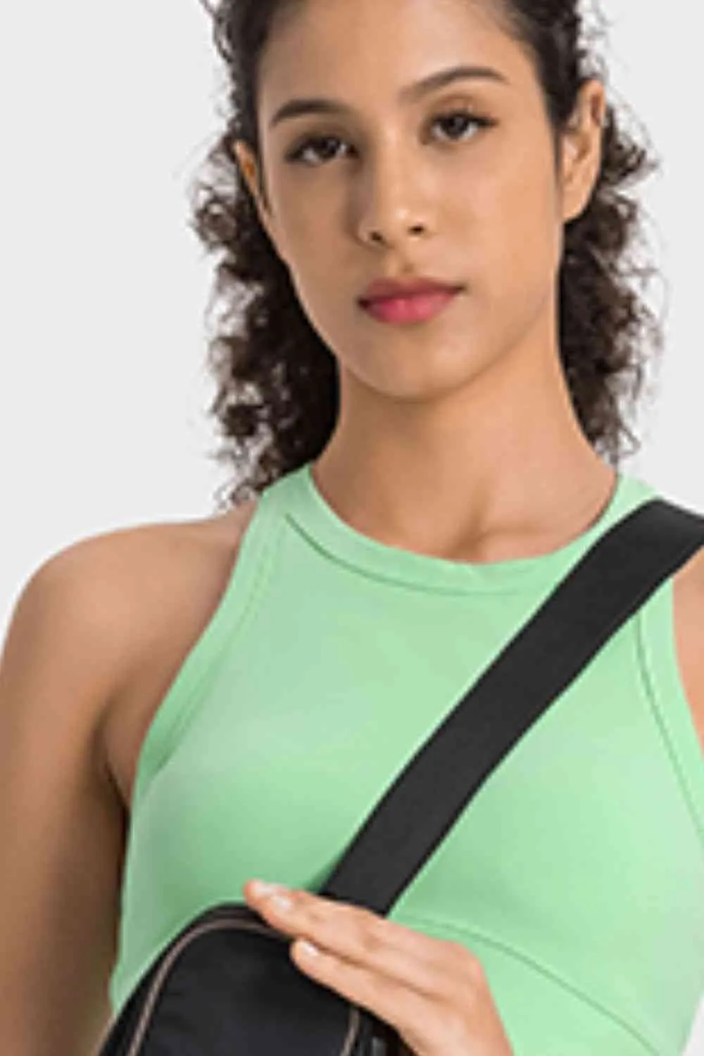 Ianna Racerback Cropped Sports Tank