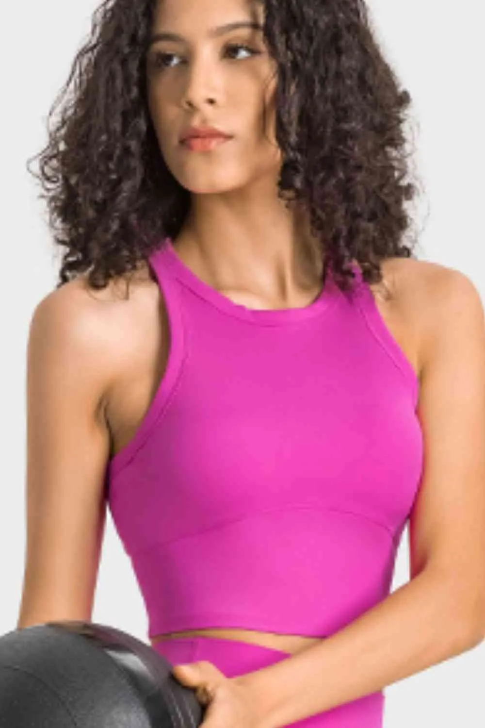 Ianna Racerback Cropped Sports Tank