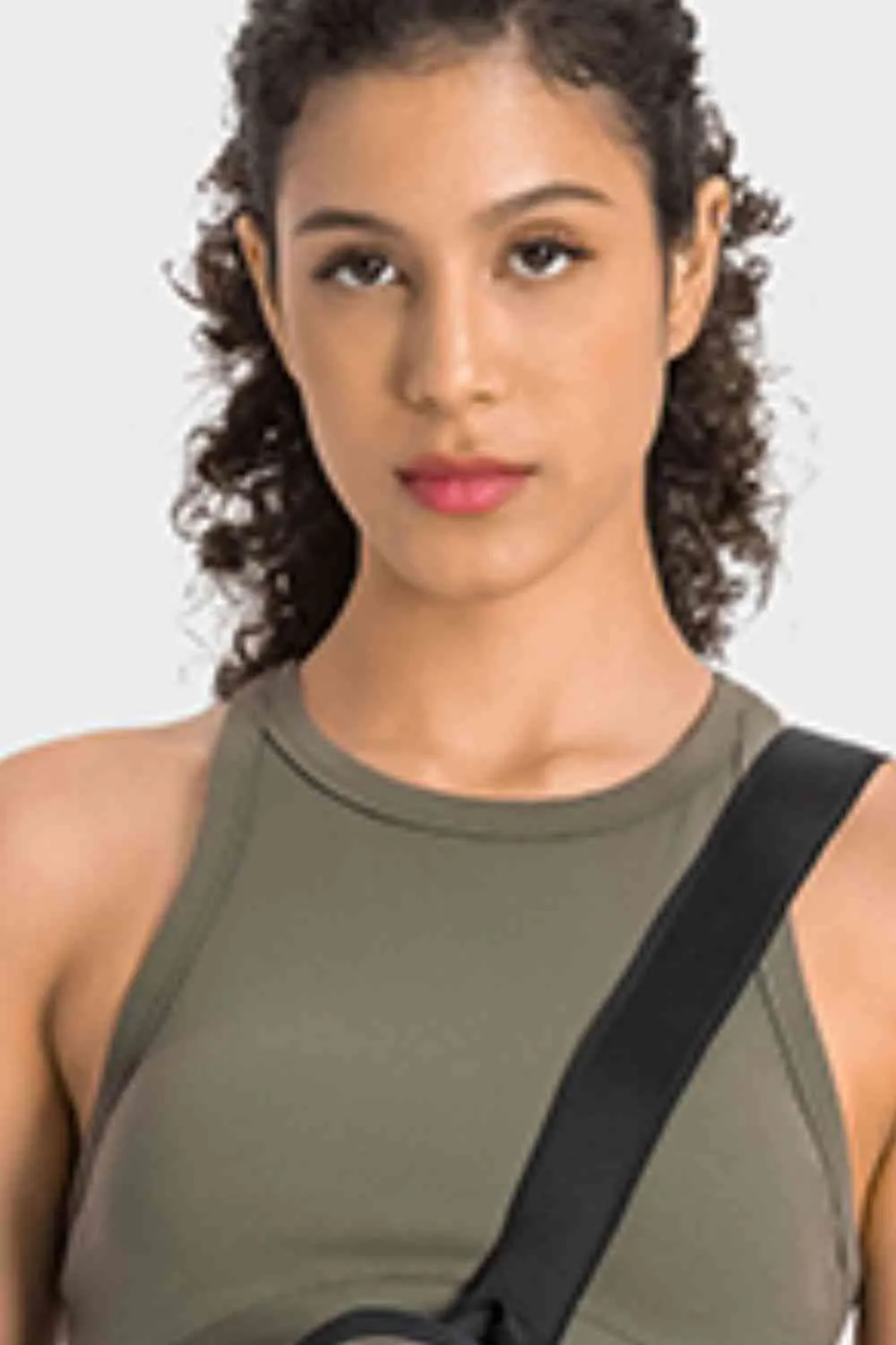 Ianna Racerback Cropped Sports Tank