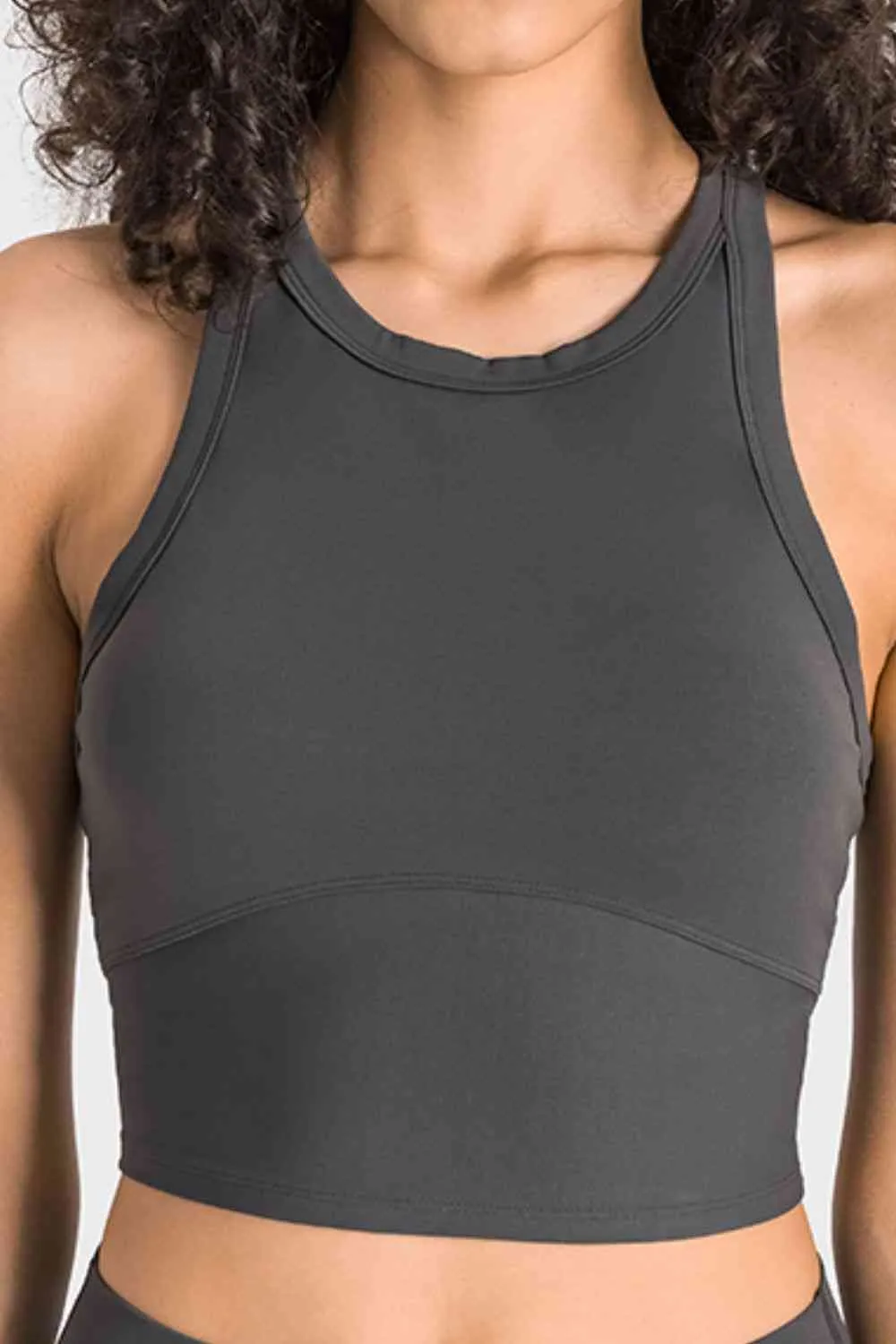 Ianna Racerback Cropped Sports Tank
