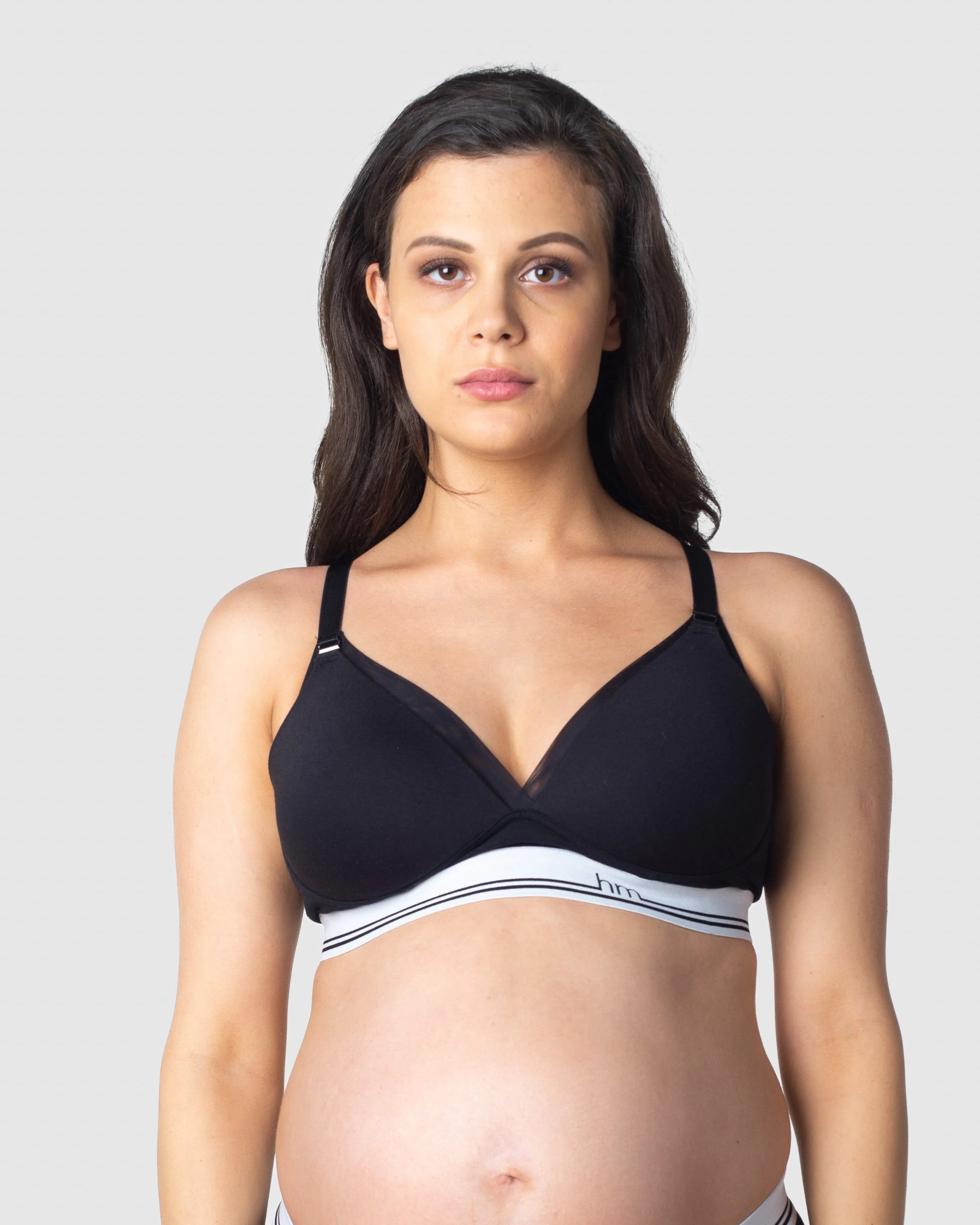 Icon Cotton T-shirt Nursing Bra - Black