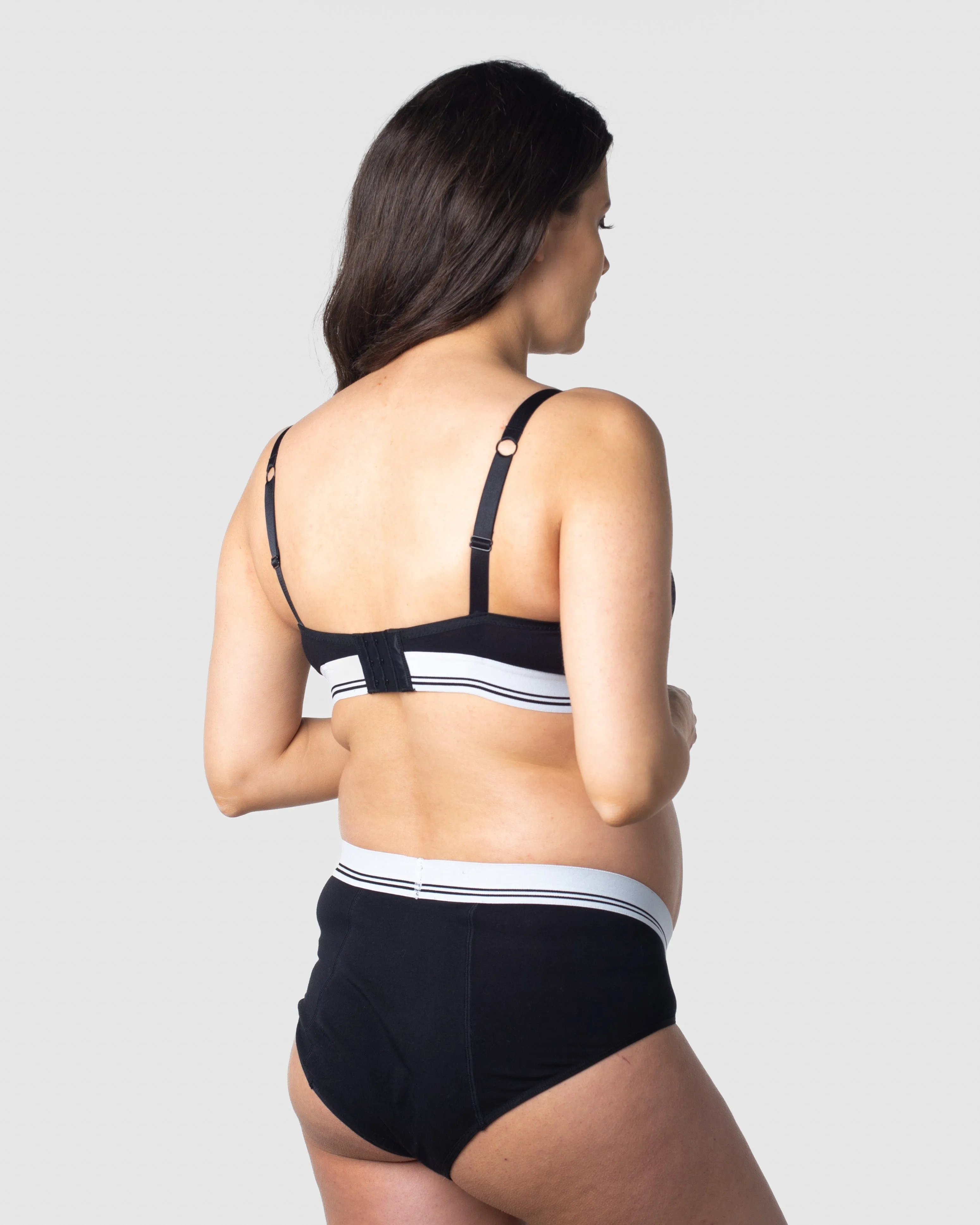 Icon Cotton T-shirt Nursing Bra - Black