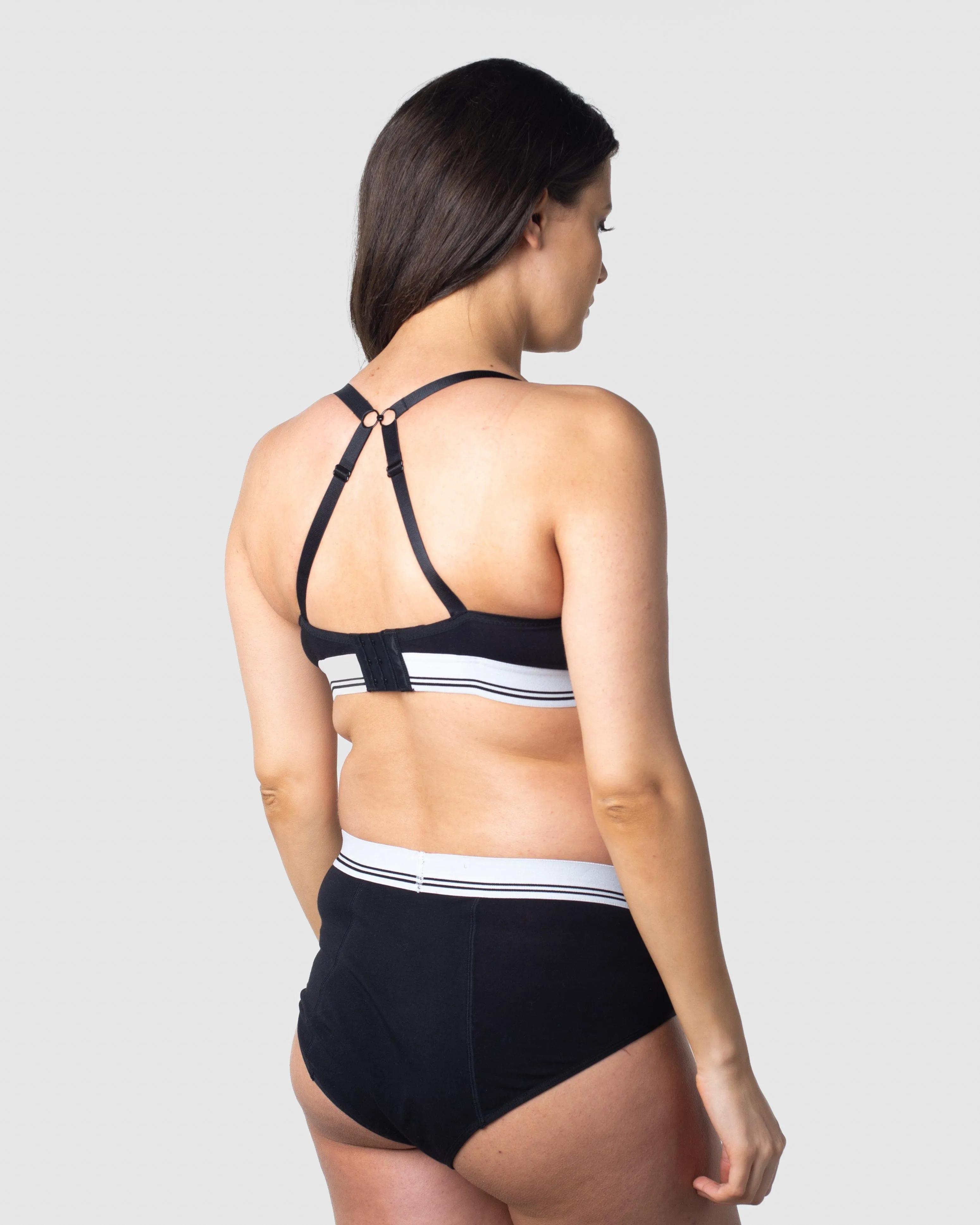 Icon Cotton T-shirt Nursing Bra - Black