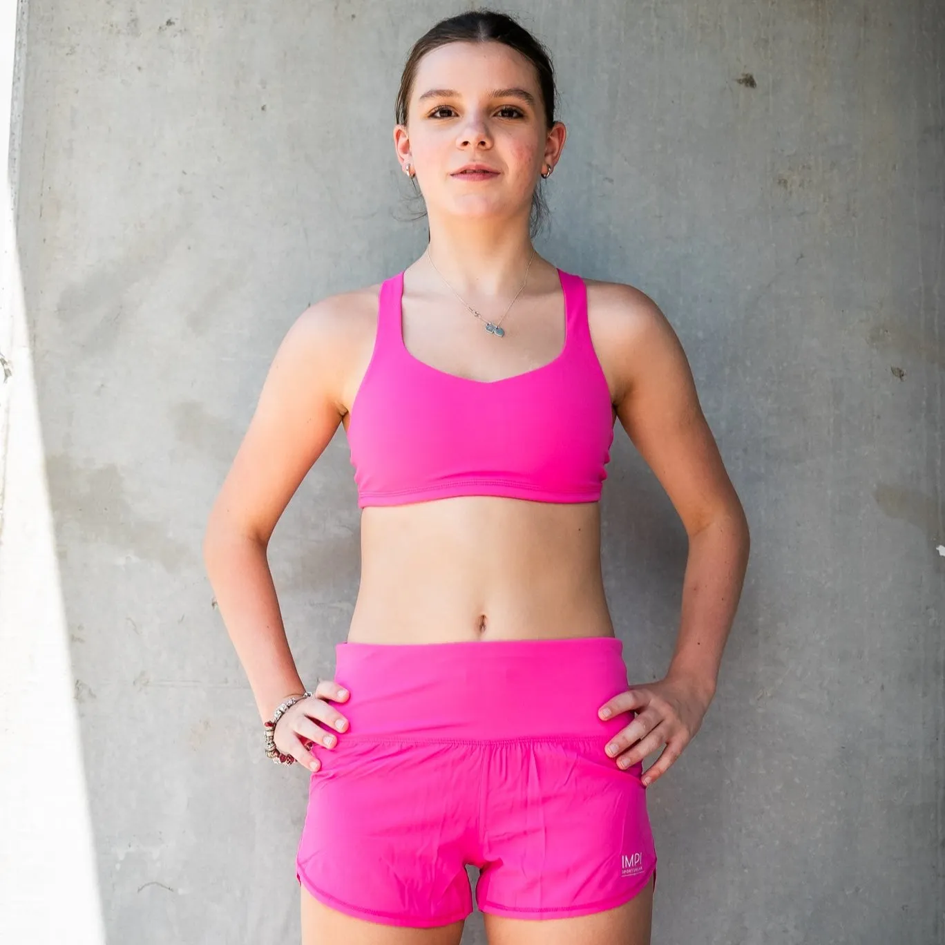 IMPI Stretch Polyshorts - Hot Pink