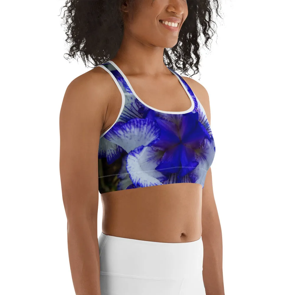 Indigo Frills Sports Bra