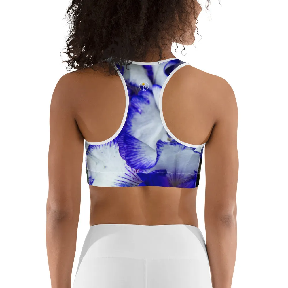 Indigo Frills Sports Bra