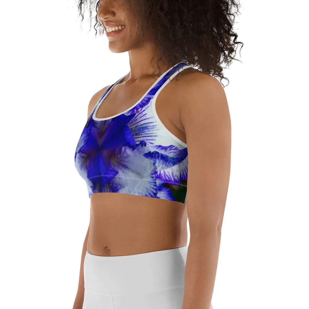 Indigo Frills Sports Bra