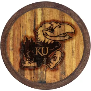 Kansas Jayhawks: Branded - "Faux" Barrel Top Sign