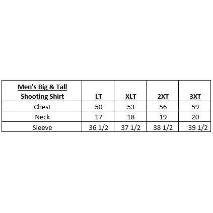 Kevin's Big & Tall Performance Right Hand Long Sleeve Shooting Shirt