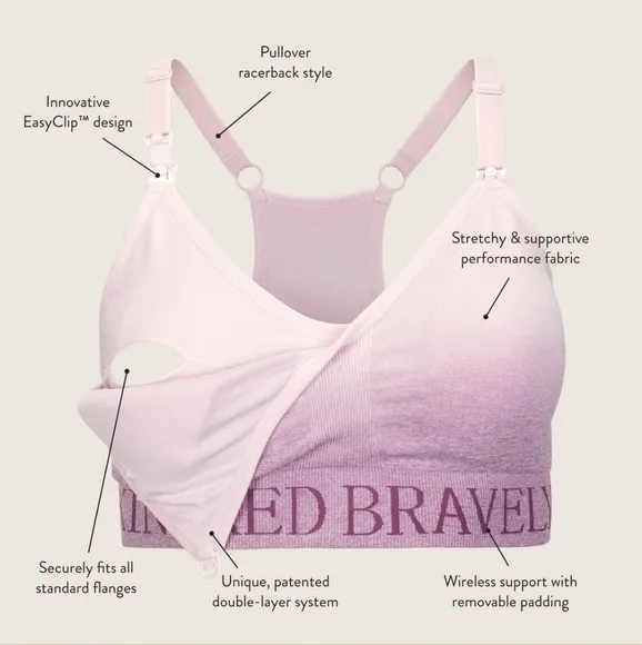 Kindred Bravely Sublime Nursing Sports Bra in Ombre Purple
