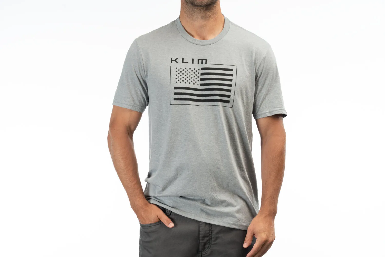 KLIM Mens Patriot Klim Flag Tri-blend Tee