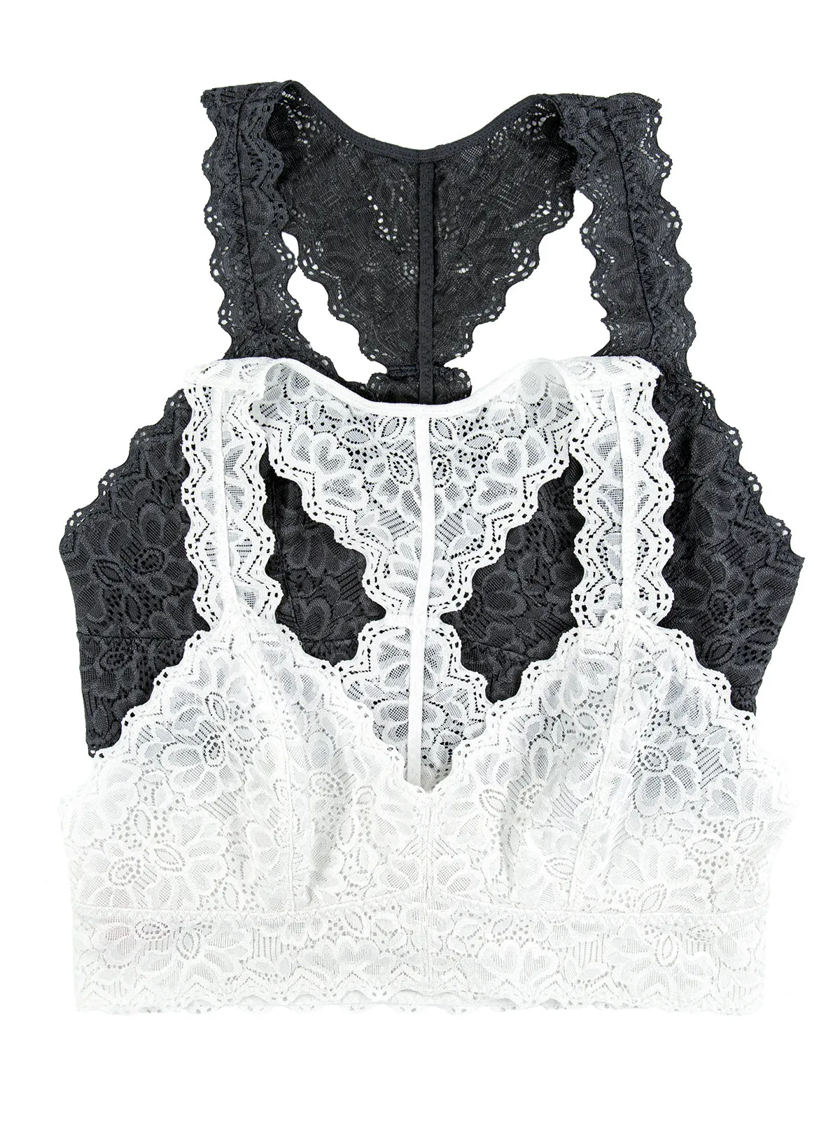 Lace Bralette by Unique Moments 2-Pack