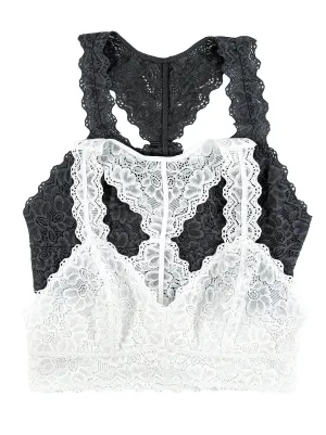 Lace Bralette by Unique Moments 2-Pack