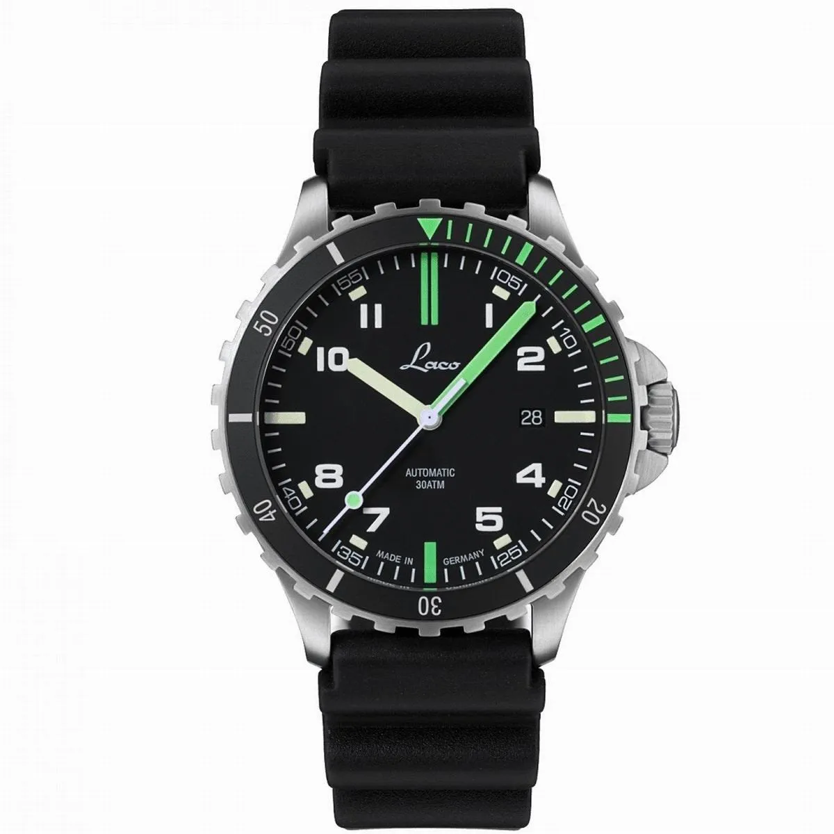 Laco 1925 Sport Watch Amazonas 42mm Black Automatic Steel 862107 watch