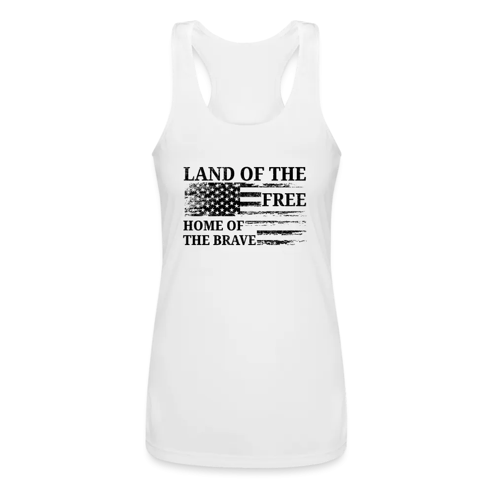 Land of the Free Racerback Tank Top