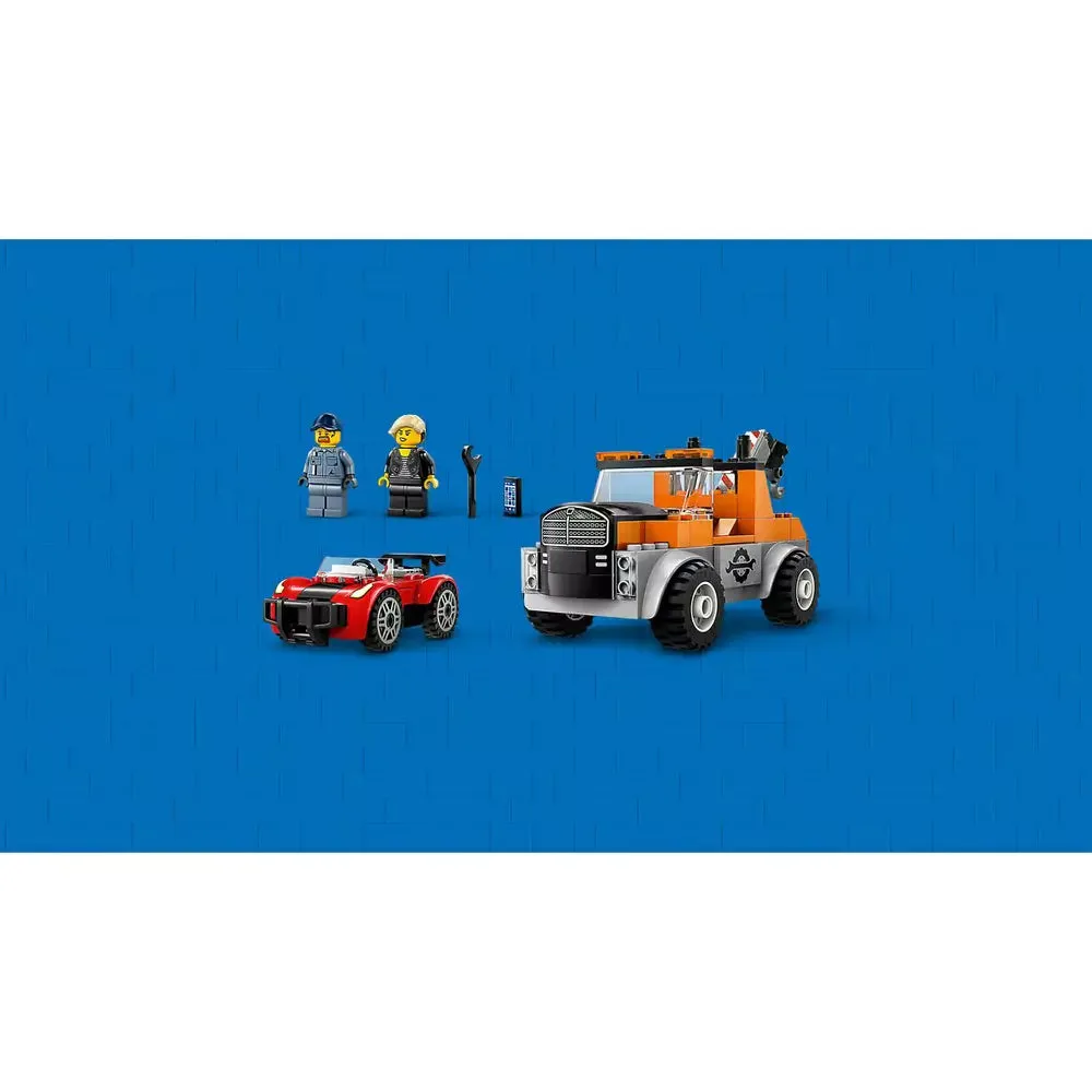 LEGO City -  Camioneta de tractare si masina sport 60435, 101 piese
