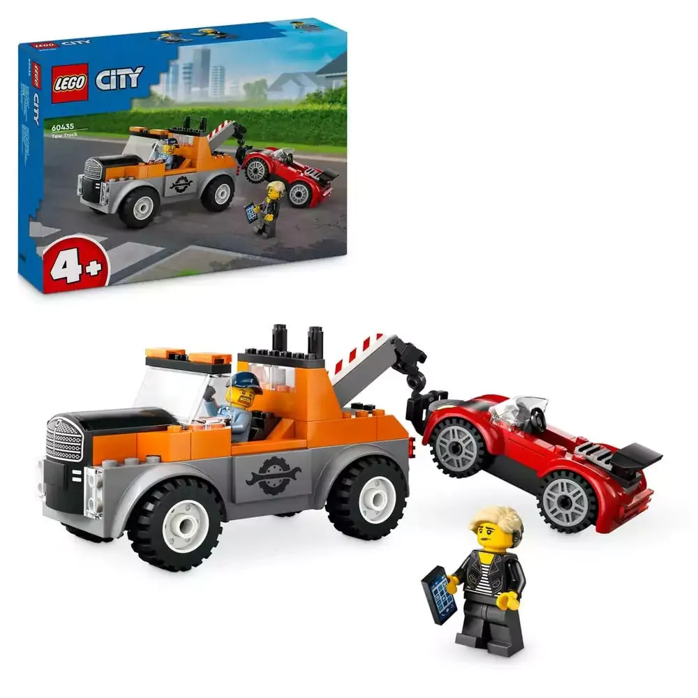 LEGO City -  Camioneta de tractare si masina sport 60435, 101 piese