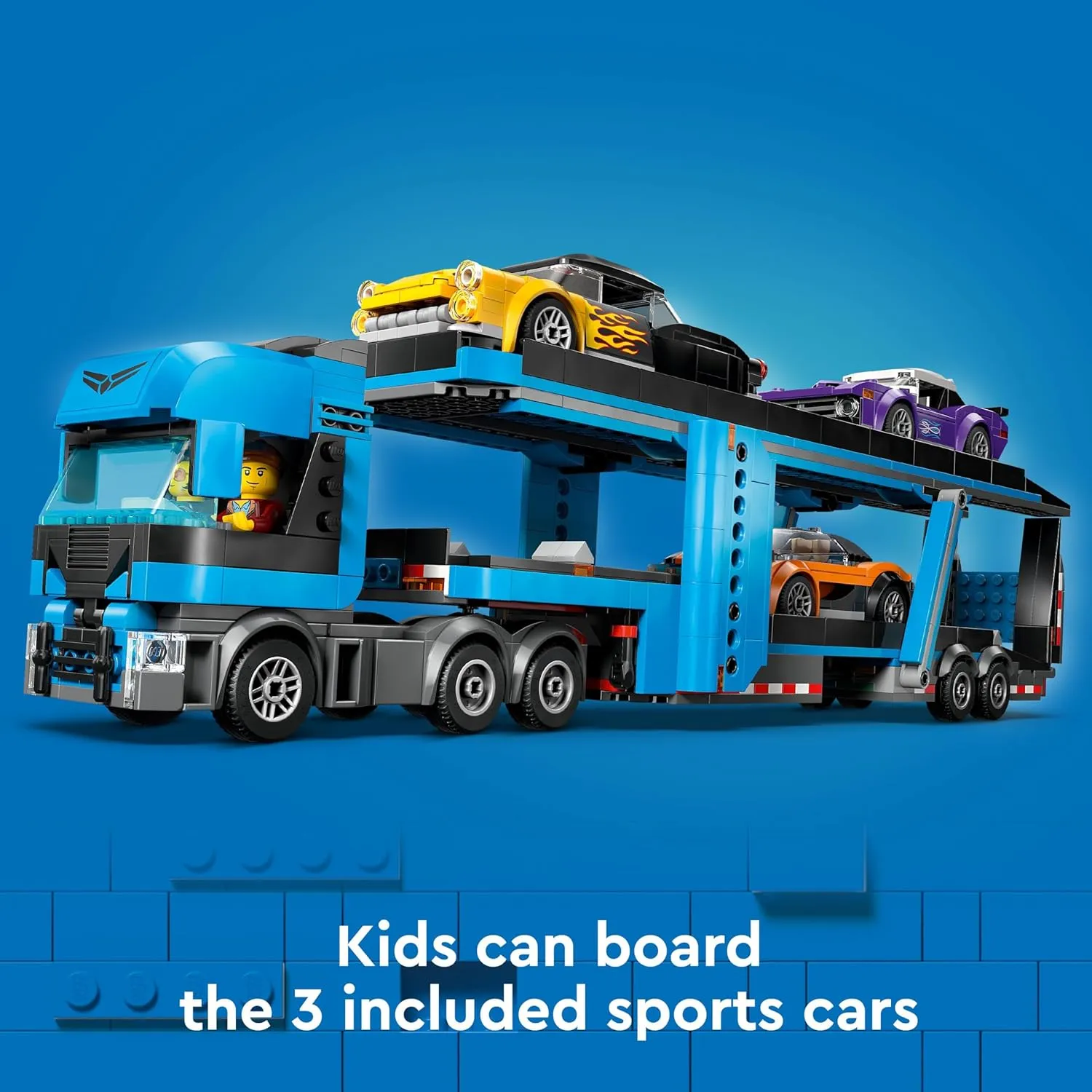 LEGO City Car Transporter Truck with Sports Cars 60408 Building Blocks Toys for 7  Gift for Boys and Girls