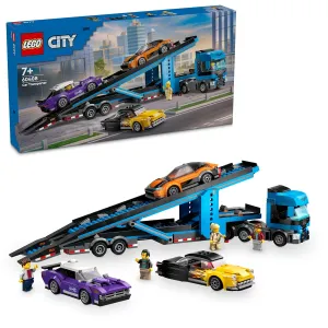 LEGO City Car Transporter Truck with Sports Cars 60408 Building Blocks Toys for 7  Gift for Boys and Girls