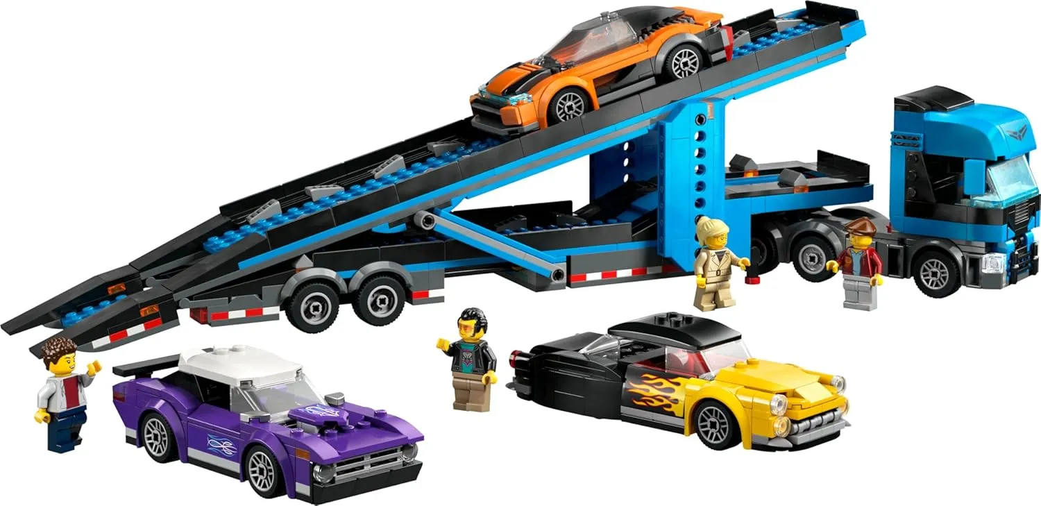 LEGO City Car Transporter Truck with Sports Cars 60408 Building Blocks Toys for 7  Gift for Boys and Girls