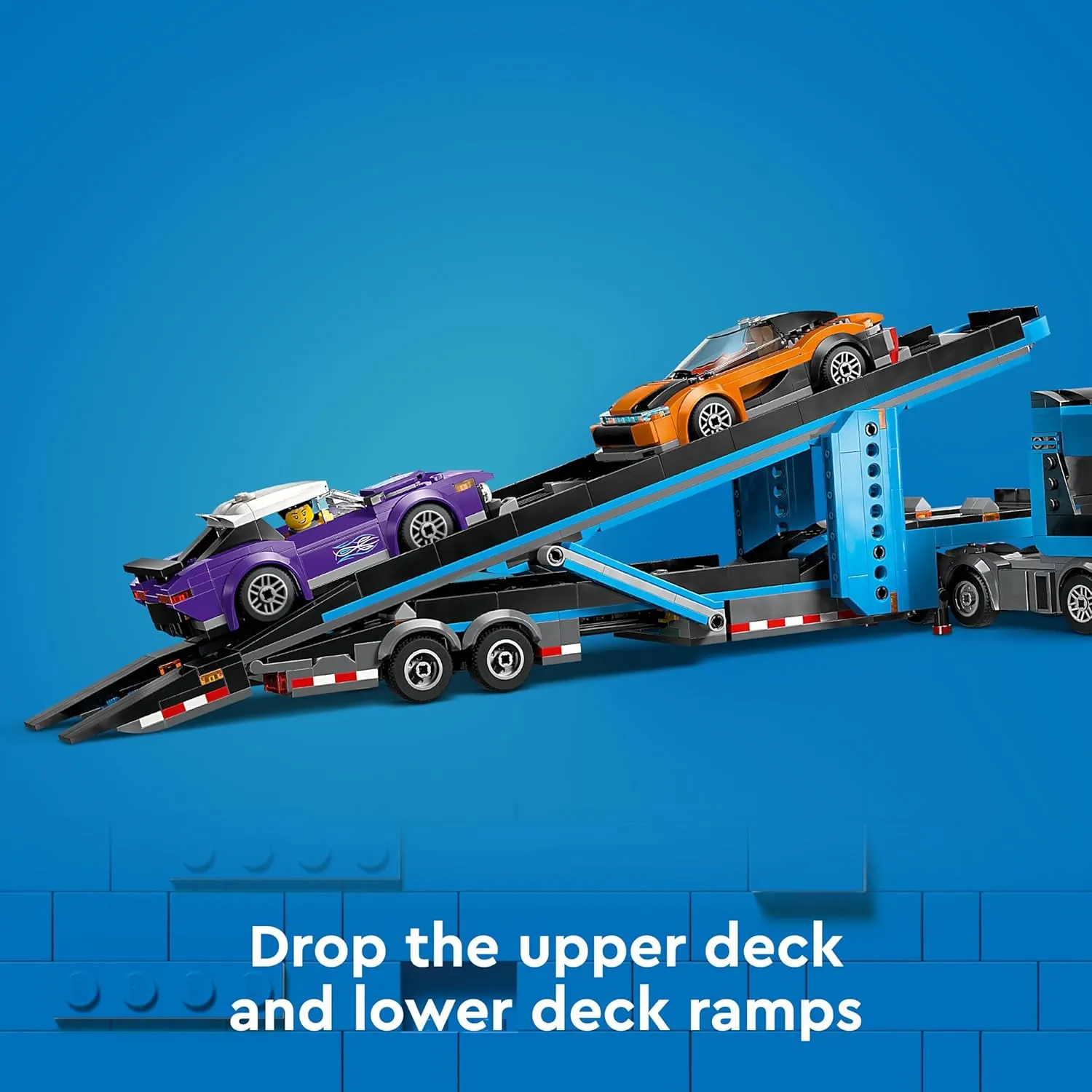 LEGO City Car Transporter Truck with Sports Cars 60408 Building Blocks Toys for 7  Gift for Boys and Girls