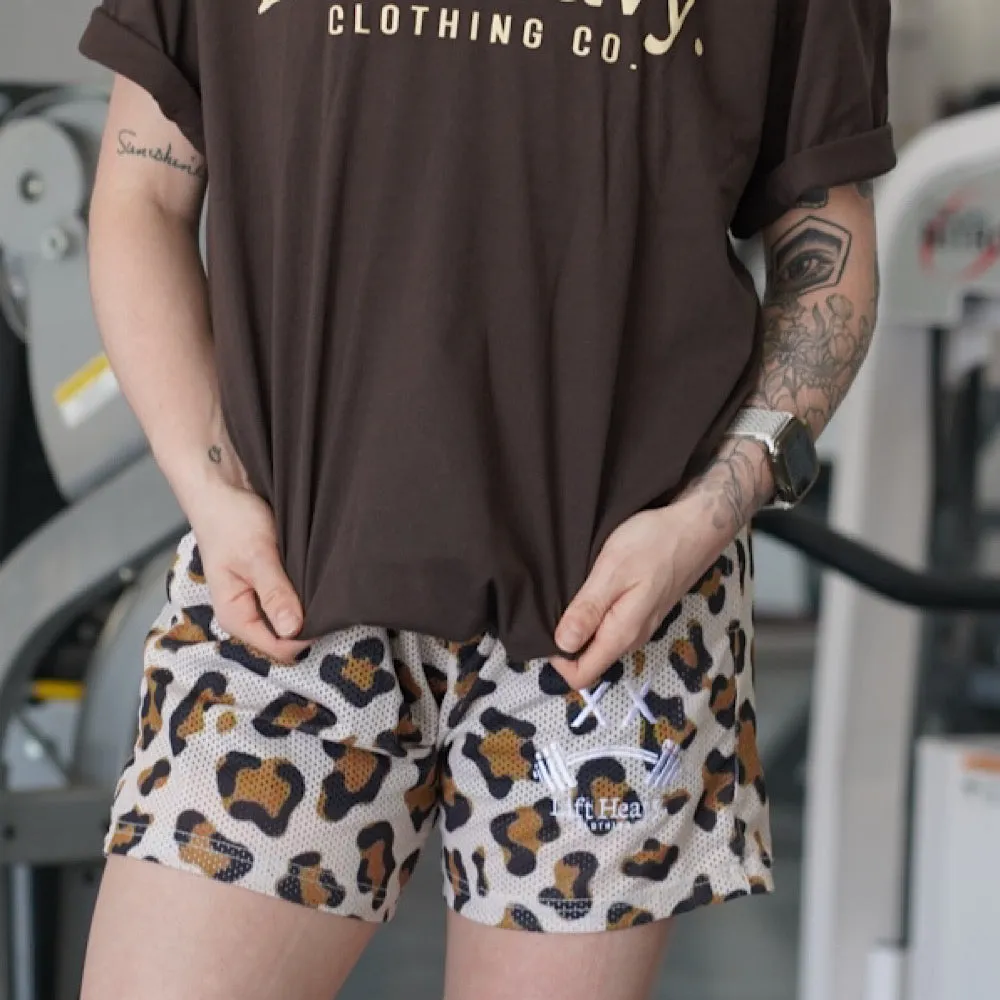 LEOPARD MESH MESH SHORTS