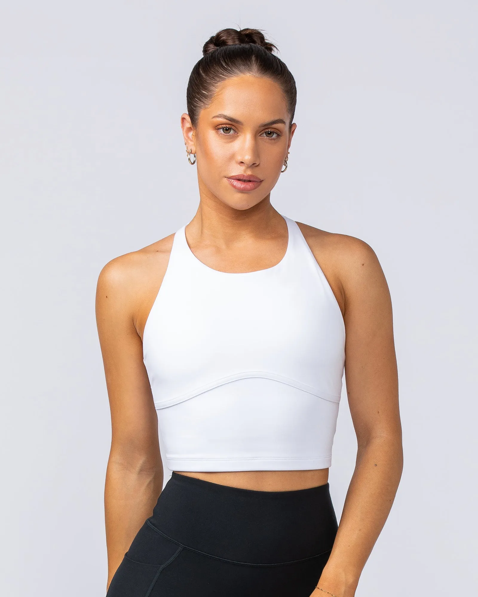 Limitless Cropped Active Tank - White