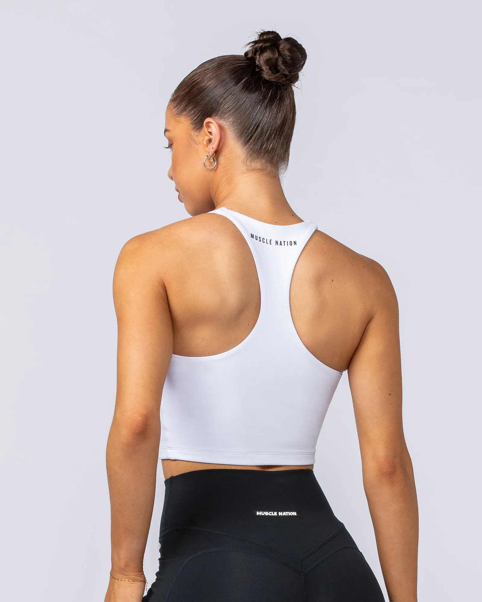 Limitless Cropped Active Tank - White