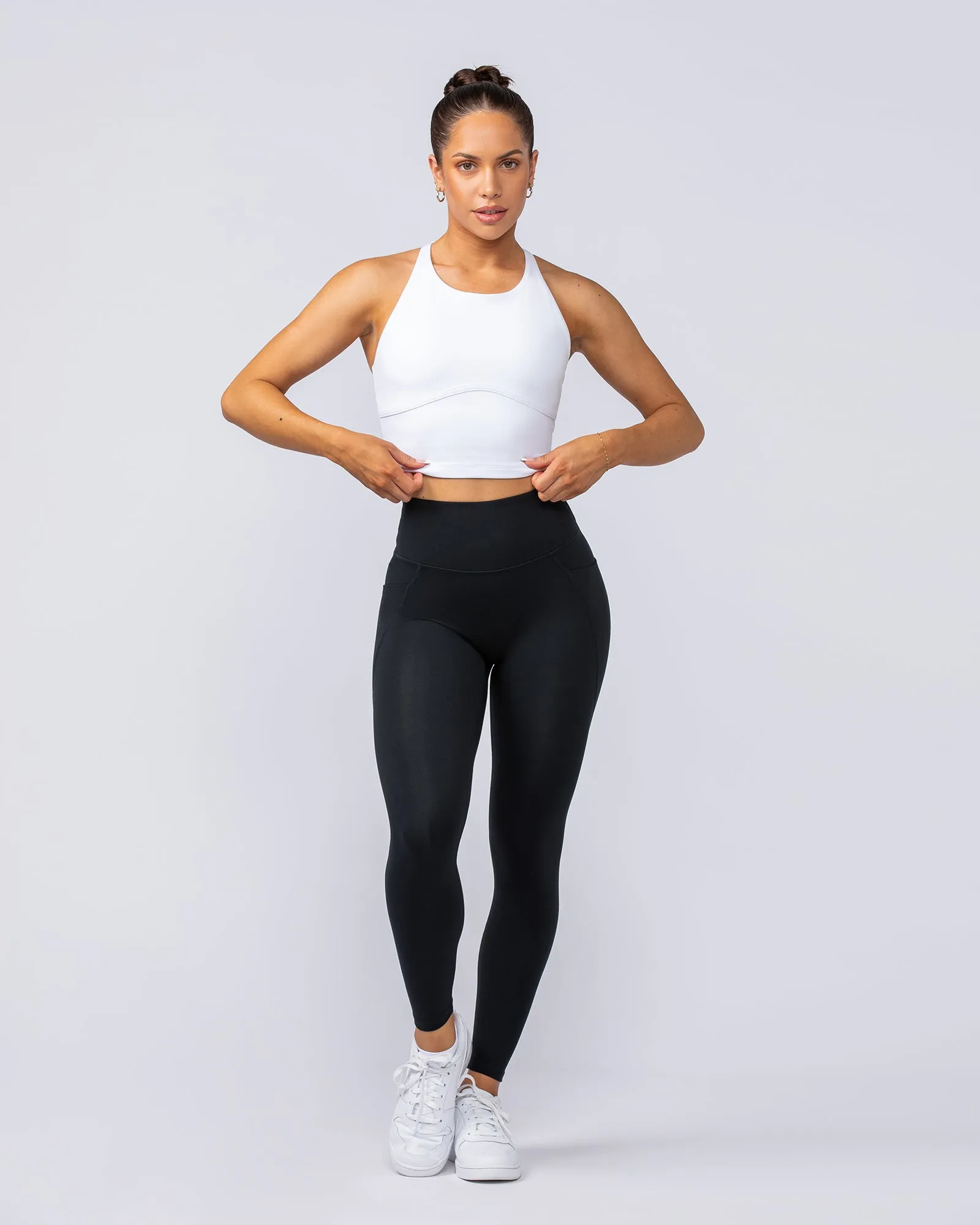 Limitless Cropped Active Tank - White