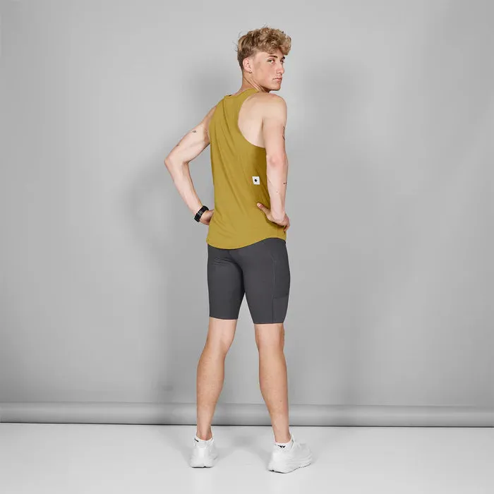 Logo Combat Singlet | Yellow Melange