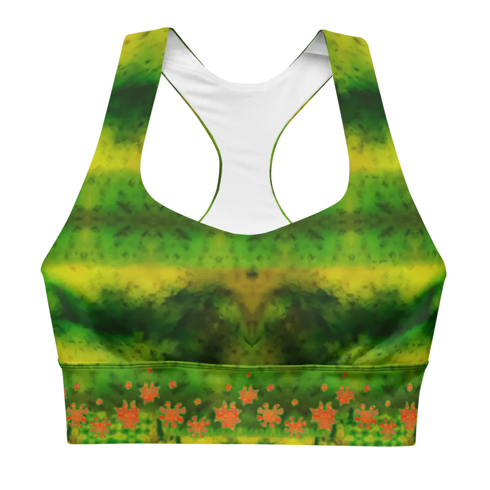 Longline Sports Bra (Her/Muliebris)(Grail Flower Dapple) RJSTH@Fabric#3 RJSTHs2021 RJS