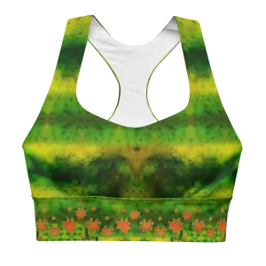 Longline Sports Bra (Her/Muliebris)(Grail Flower Dapple) RJSTH@Fabric#3 RJSTHs2021 RJS
