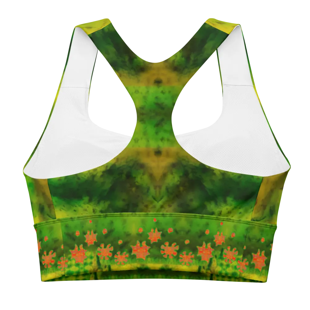 Longline Sports Bra (Her/Muliebris)(Grail Flower Dapple) RJSTH@Fabric#3 RJSTHs2021 RJS