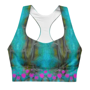 Longline Sports Bra (Her/Muliebris)(Grail Flower Dapple) RJSTH@Fabric#8 RJSTHs2021 RJS