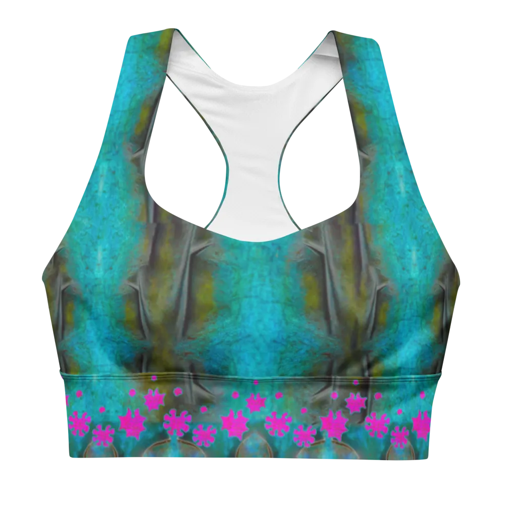 Longline Sports Bra (Her/Muliebris)(Grail Flower Dapple) RJSTH@Fabric#8 RJSTHs2021 RJS