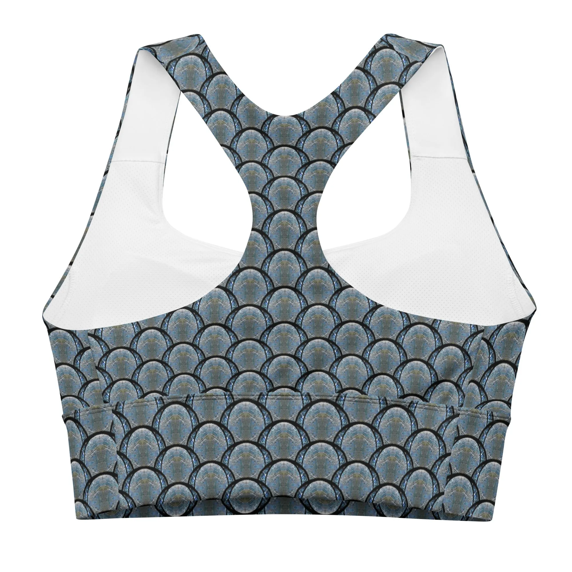 Longline Sports Bra (Her/Muliebris)(Opal Skies Cantus Primus "Lūminōsitās") RJSTHs2024 RJS