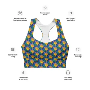 Longline Sports Bra (Her/Muliebris)(Opal Skies Cantus Primus) RJSTHs2024 RJS