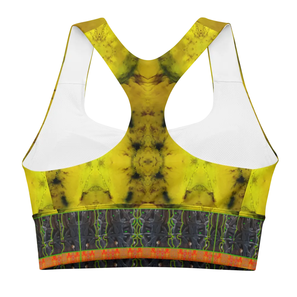 Longline Sports Bra (Her/Muliebris)(Tree Link Stripe) RJSTH@Fabric#1 RJSTHs2021 RJS