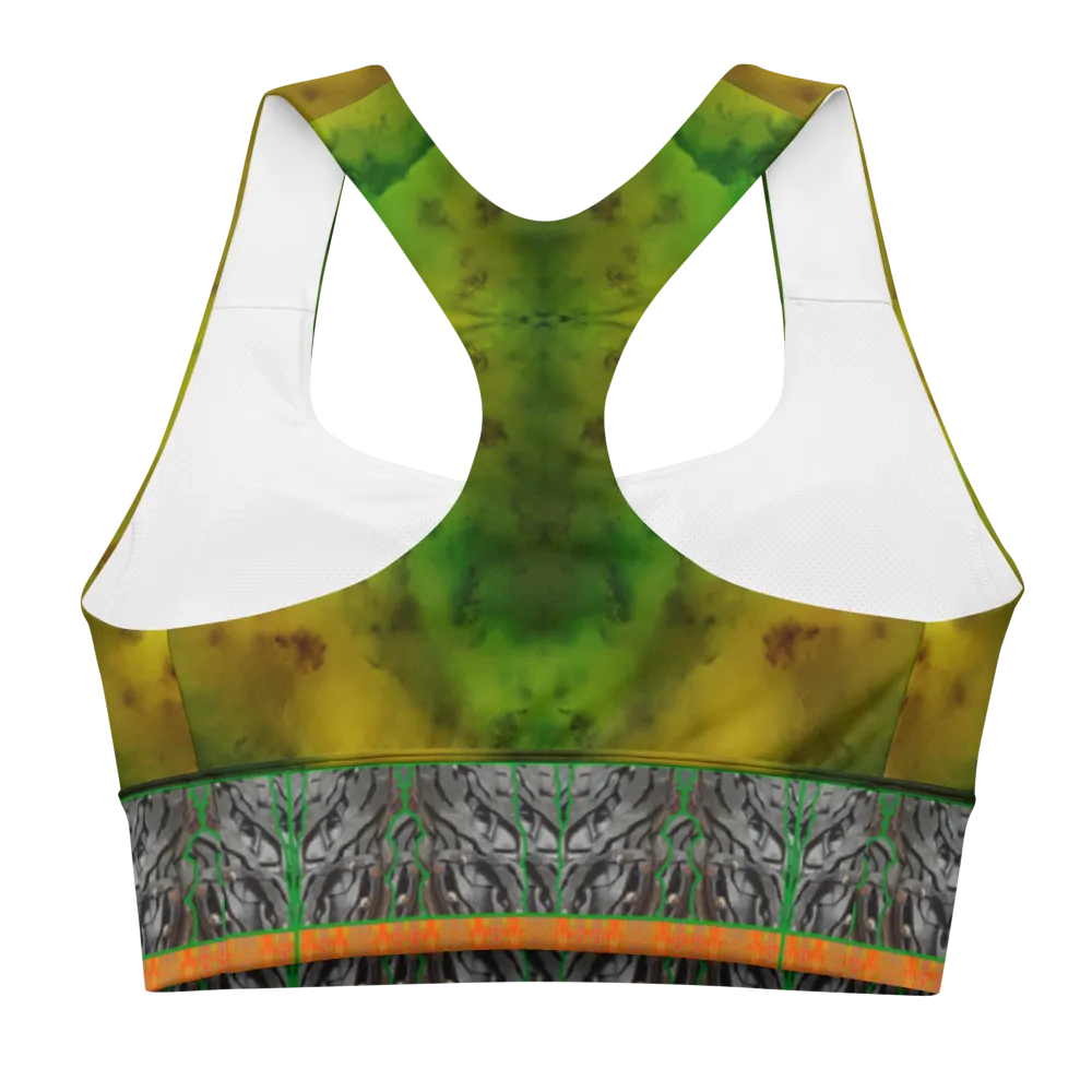 Longline Sports Bra (Her/Muliebris)(Tree Link Stripe) RJSTH@Fabric#3 RJSTHs2021 RJS