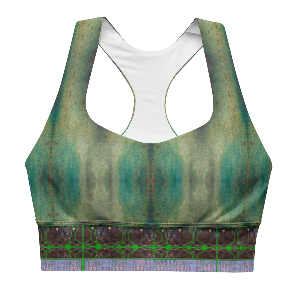 Longline Sports Bra (Her/Muliebris)(Tree Link Stripe) RJSTH@Fabric#4 RJSTHs2021 RJS
